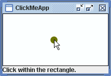 The GUI of the ClickMeApp application.