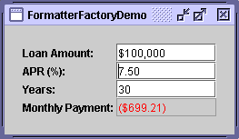 FormatterFactoryDemo, with no custom editors installed