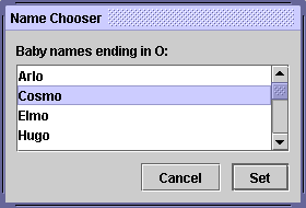 In the Java Look & Feel, the default button has a heavy border