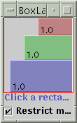 Three right-aligned components