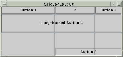 GridBagLayout shown after the user enlarged it.
