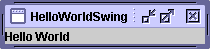 The HelloWorldSwing application.