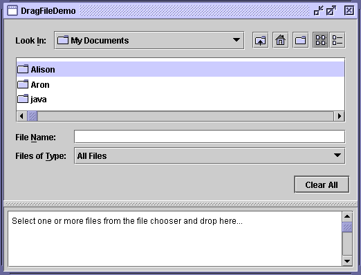The DragFileDemo example