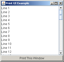 Printing 12 lines in the window 