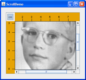 A snapshot of ScrollDemo
