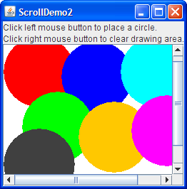 A snapshot of ScrollDemo2